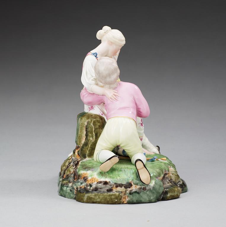 FIGURGRUPP, porslin. Höchst, troligen 1770-tal.