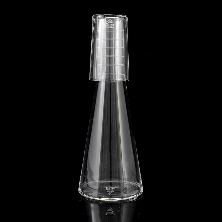 INGEGERD RÅMAN, karaff med glas, glas, Orrefors, signerade.