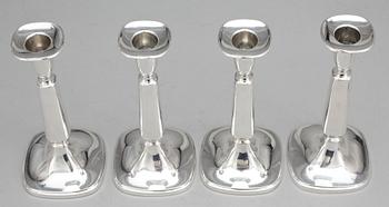 LJUSSTAKAR, 4 st, silver, Tore Eldh, Ceson Guldvaru AB Göteborg 1960-tal.