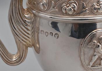 A TEA SERVICE, 4 parts, sterling silver, London 1874 England. Weight 2360 g.