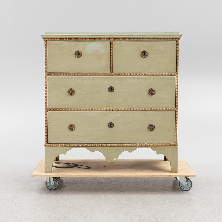 A 19th century chest of drawers.