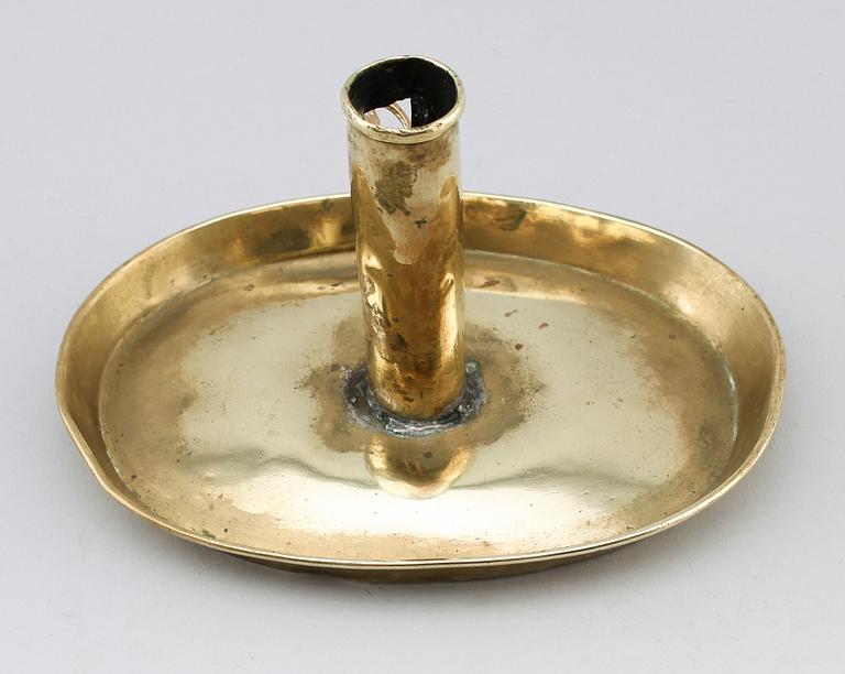 LJUSPLÅT, mässing, 1800-tal.