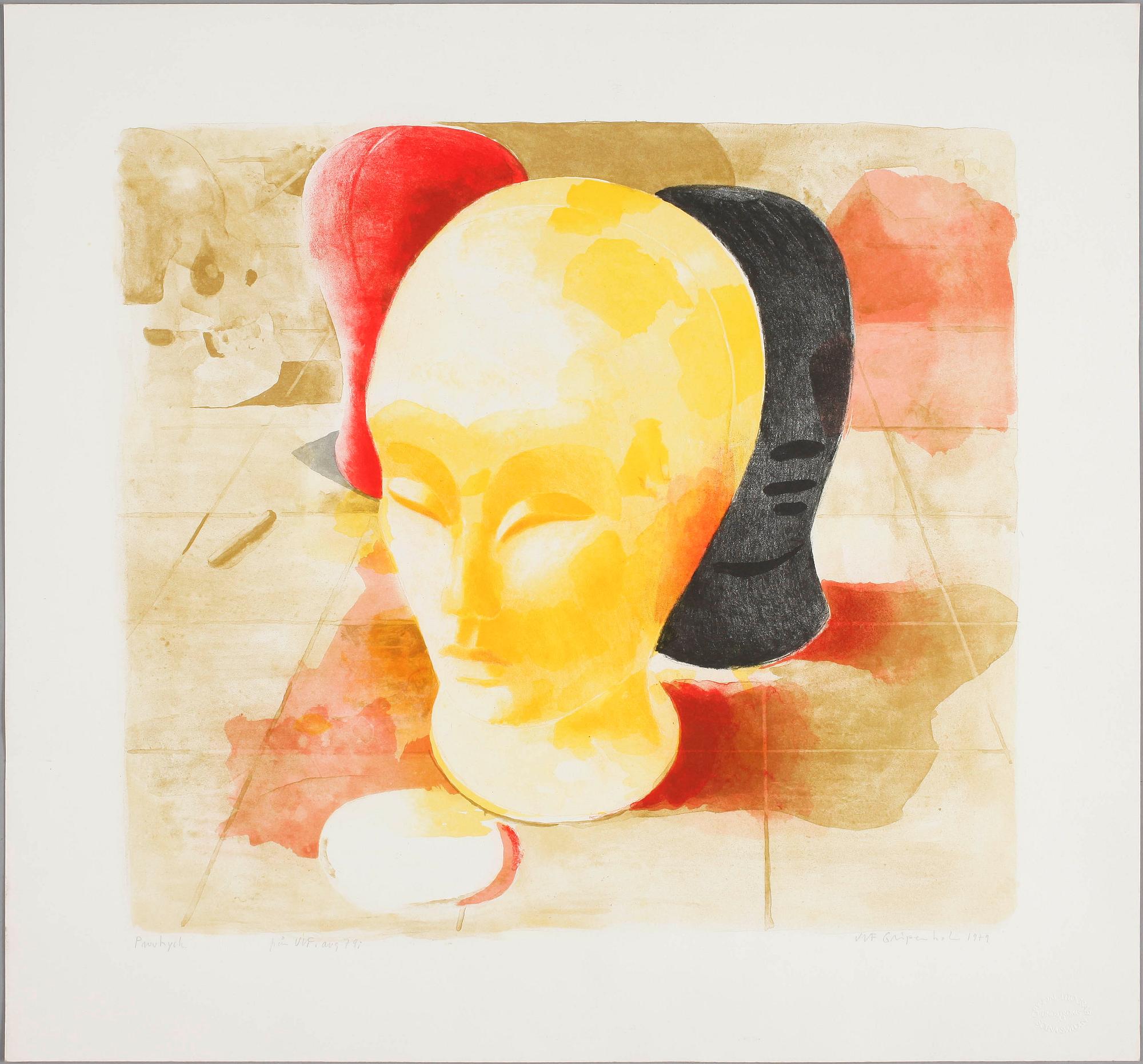 ULF GRIPENHOLM, färglitografi, sign o dat 1979, provtryck.