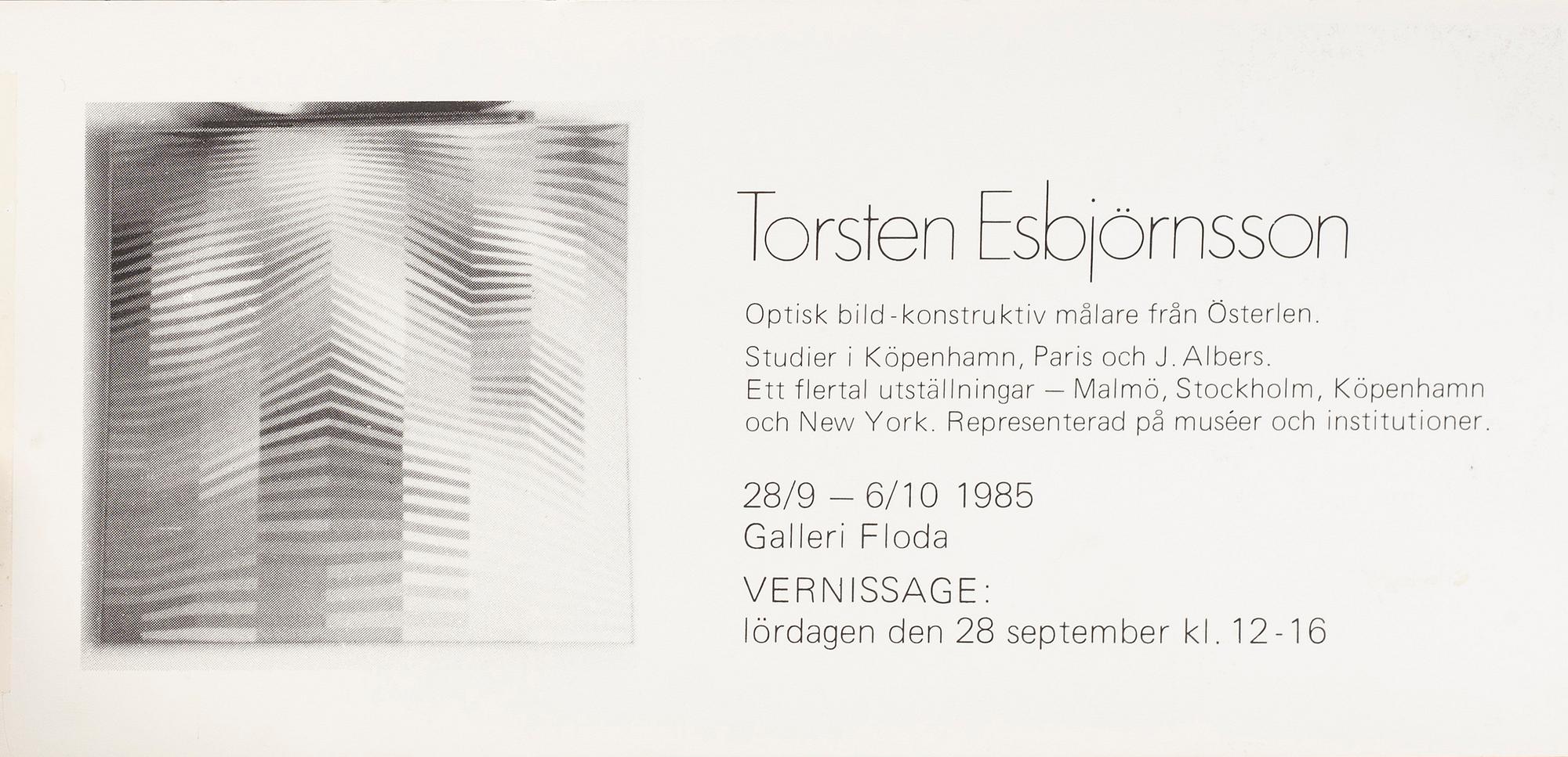 Torsten Esbjörnsson, oil on panel, signed a tergo and dated.