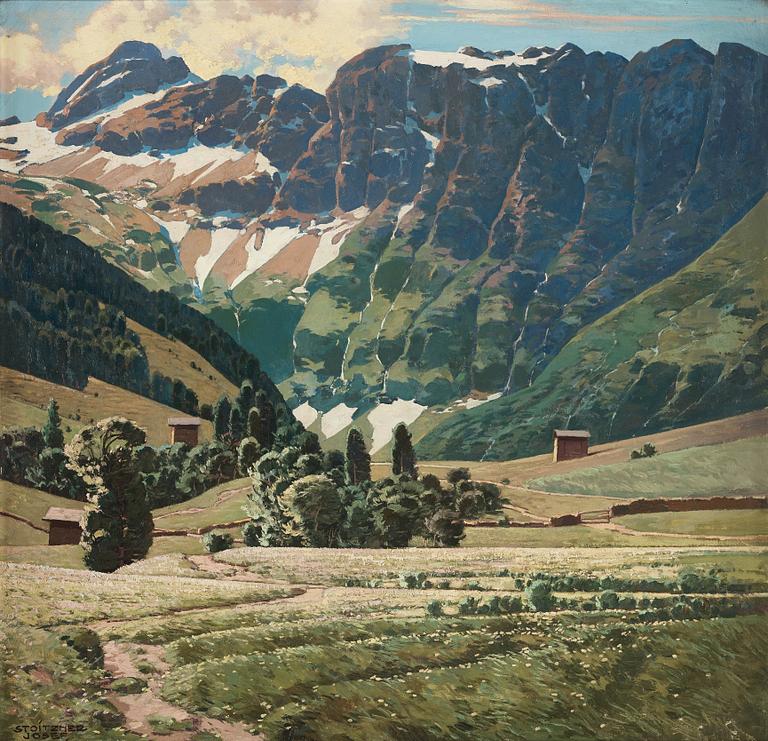 Josef Stoitzner, Alpine landscape.