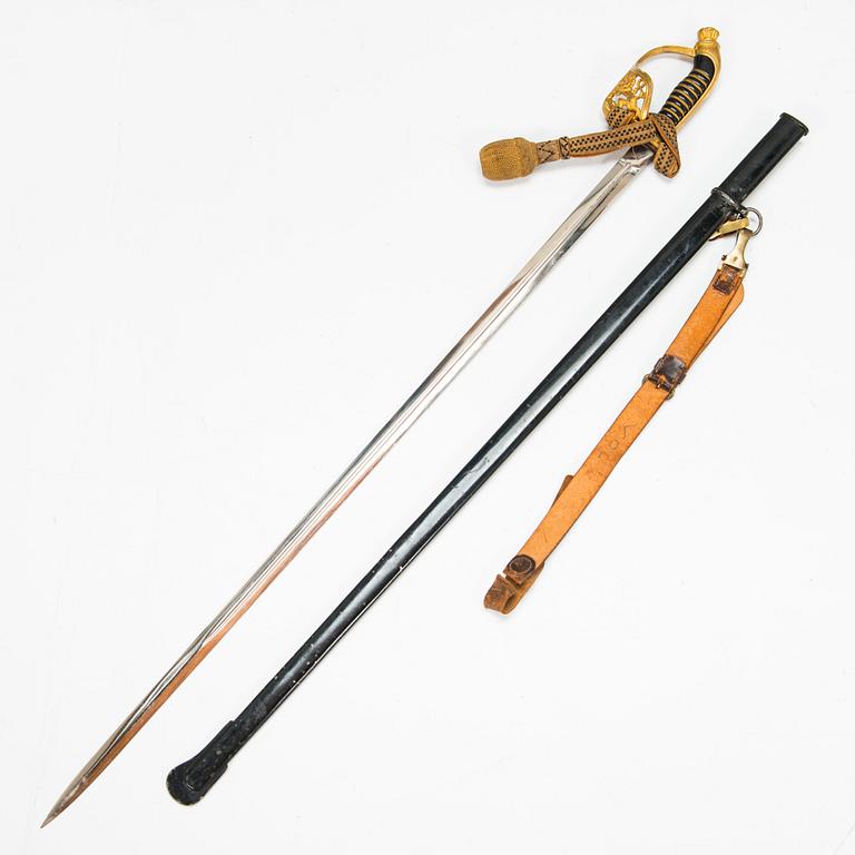An Infantry Officer Sword, M1922, Finland, latter half of the 20th century.
