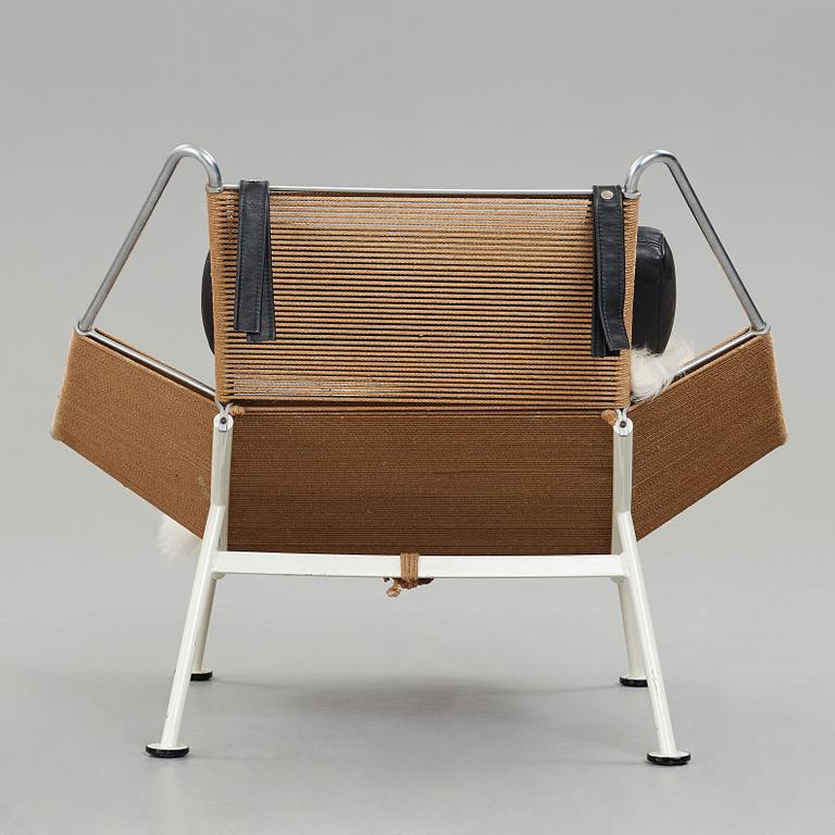 HANS J WEGNER, fåtölj, "Flag Halyard/Snørestolen" modell "GE 225" för Getama, Danmark.
