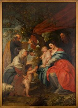 572. Peter Paul Rubens Hans ateljé, Den heliga familjen under äppelträdet.