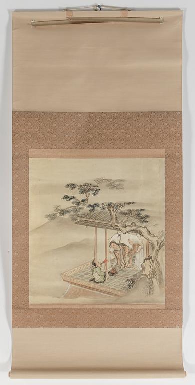 RULLMÅLNINGAR, 3 st, på papper, Japan 1900-tal.