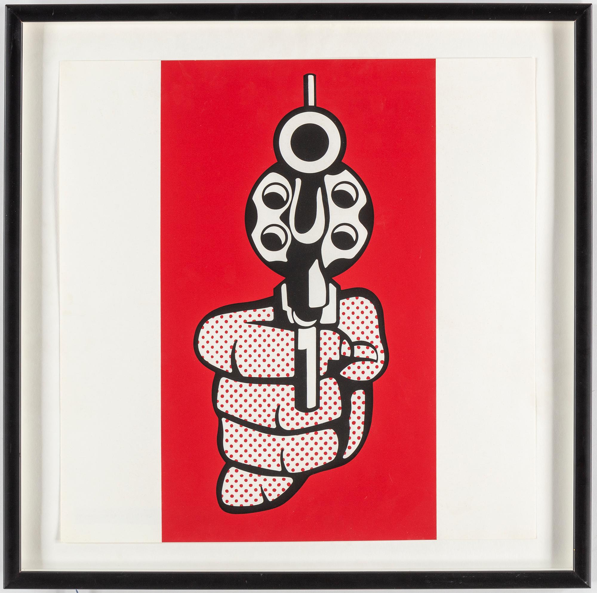 ROY LICHTENSTEIN, färgserigrafi, 1968.