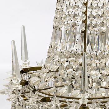 Chandelier, Oscarian, circa 1900.