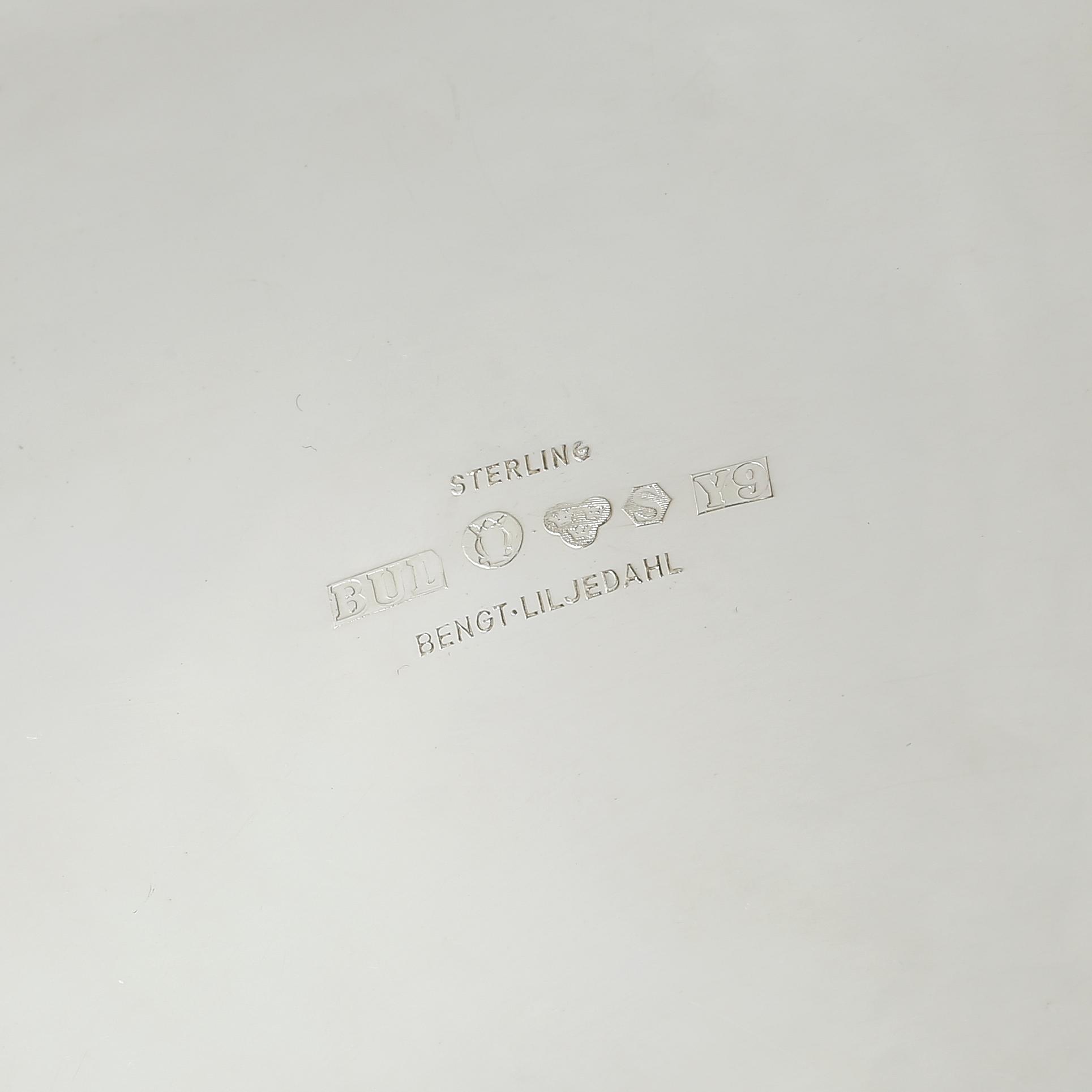 SKÅL, silver, Bengt Liljedahl, Stockholm, 1973. Vikt ca 339 gram.