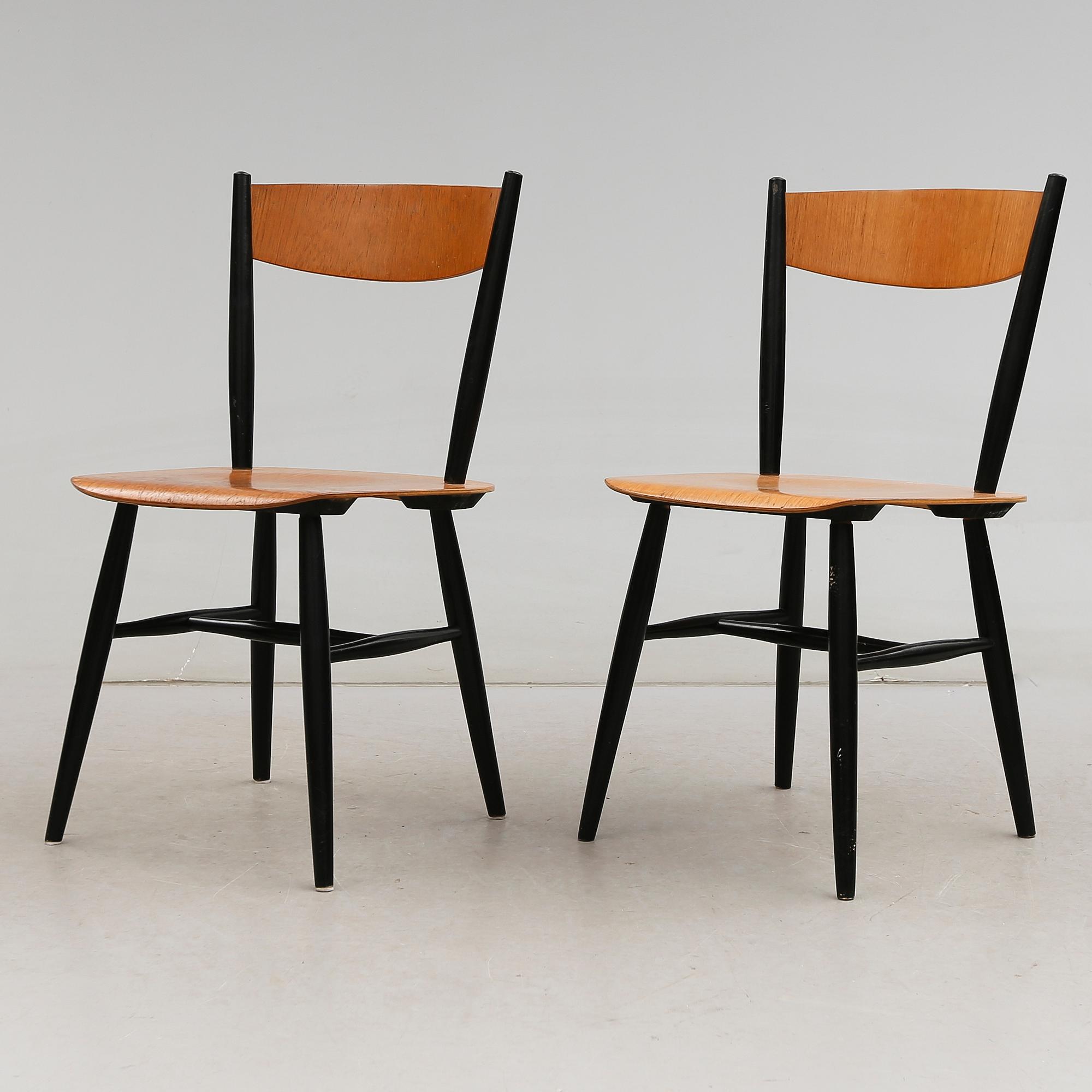STOLAR, 5 st, "Fanett", Ilmari Tapiovaara, Edsbyverken, 1958.