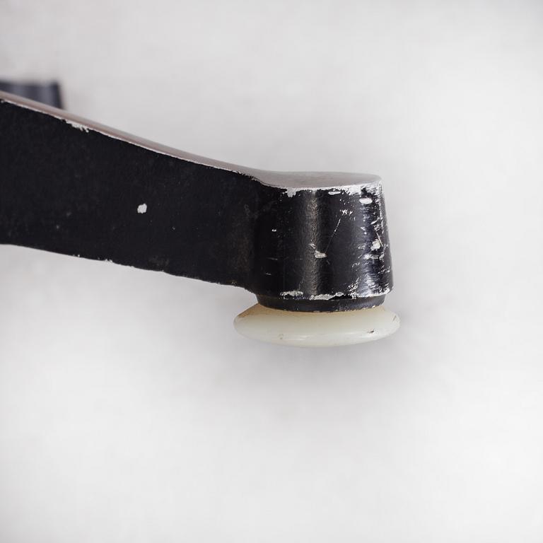 An easy chair and ottoman by Charles & Ray Eames, Herman Miller, USA, produced with licence by Hille, London.