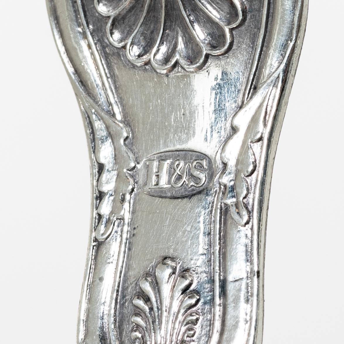 A set of Swedish silver cutlery, some with marks of JE Bäckström, Söderhamn 1872.