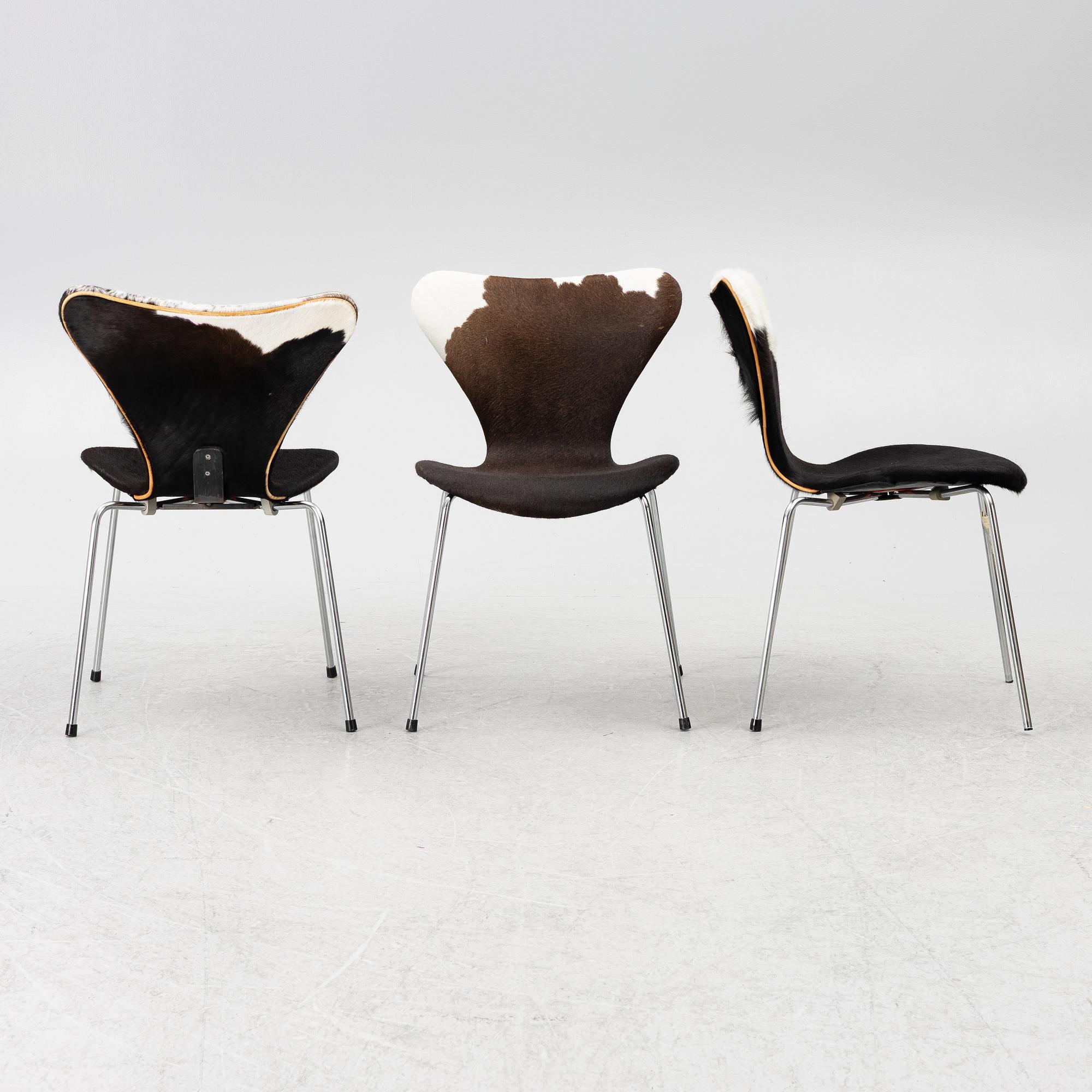 Arne Jacobsen, six 'Serie 7' chairs.