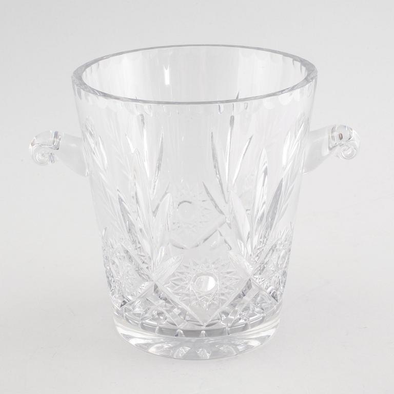 A wine cooler in glass, made in the second half of the 20th century.