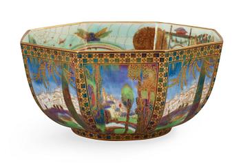 949. A fairyland lustre octagonal bowl, attributed to Daisy Makeig-Jones, Wedgwood, England, 1920's.