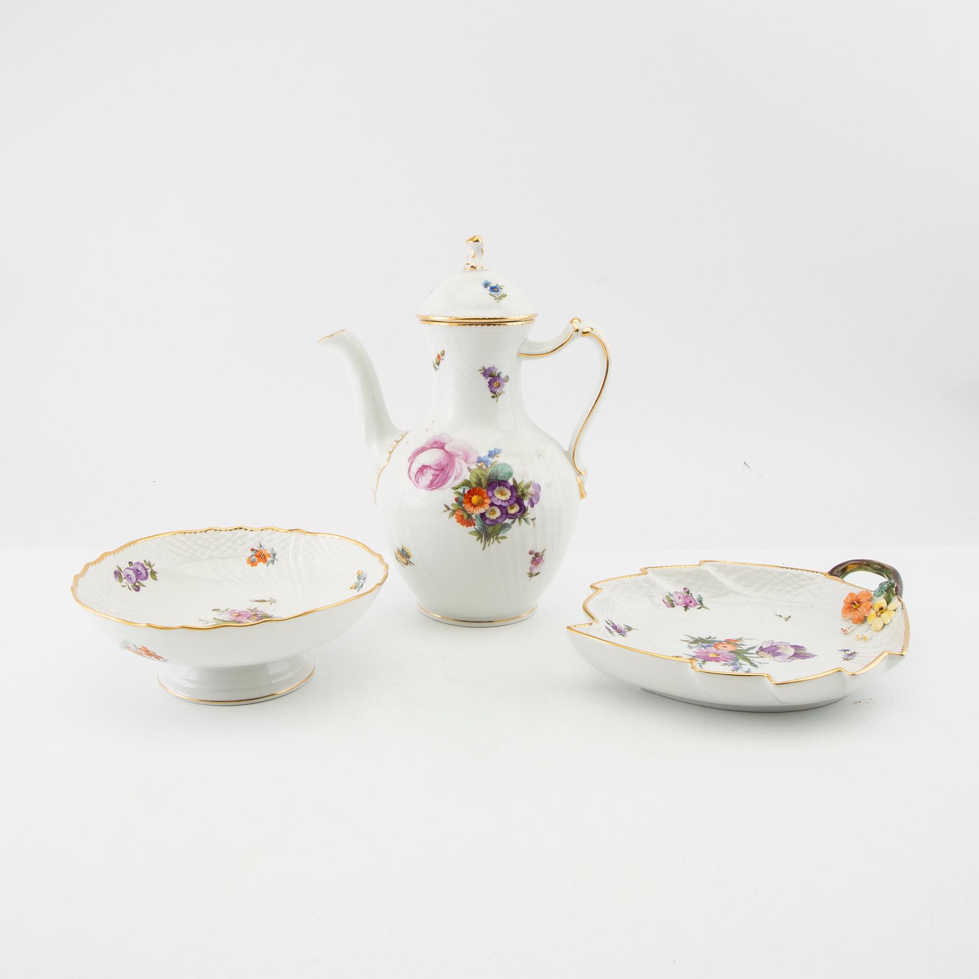 Servis 41 dlr "Saxisk blomst" Royal Copenhagen Danmark porslin.