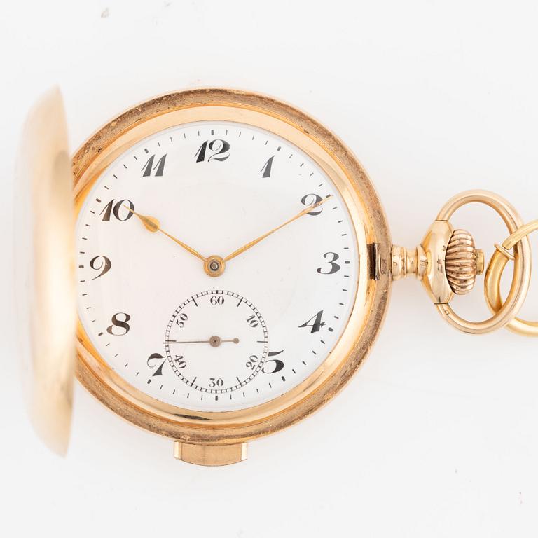 Pocket watch, hunter, minute repeater, 52 mm.