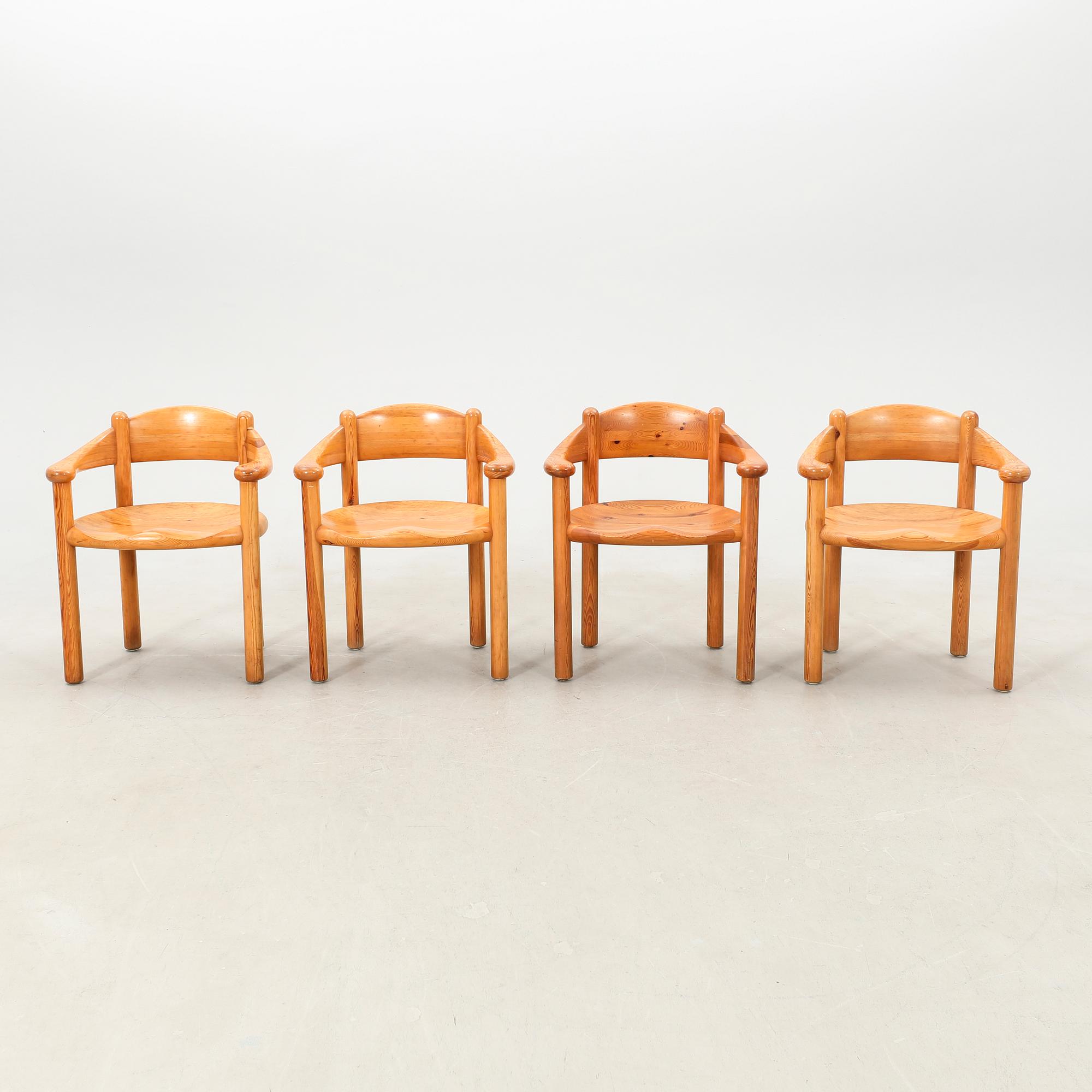 Rainer Daumiller karmstolar 4 st Danmark 1970-tal.