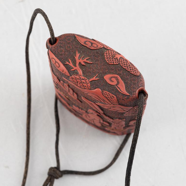 Inro, lackarbete, Japan, Meiji (1868-1912).