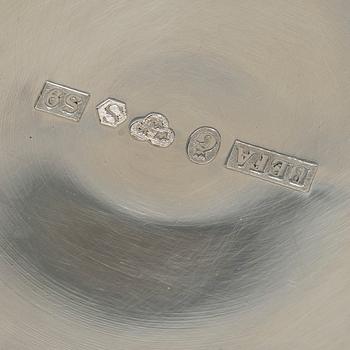 Skål samt bägare, silver, Sverige 1960-tal.