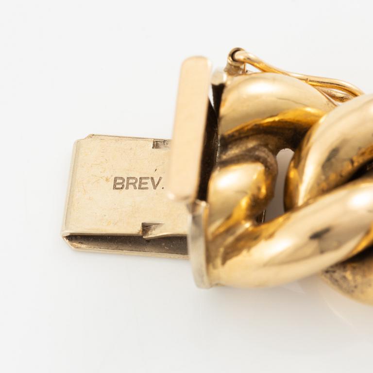 Armband 18K guld pansarlänk.