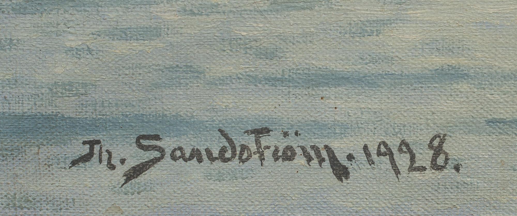 JOHAN OSSIAN-ANDERSSON, oljemålning, signerad Th. Sandström.