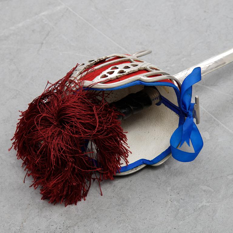 A Regulation Basket hilted broadsword for Highland officers, with scabbard, late 20th Century.
