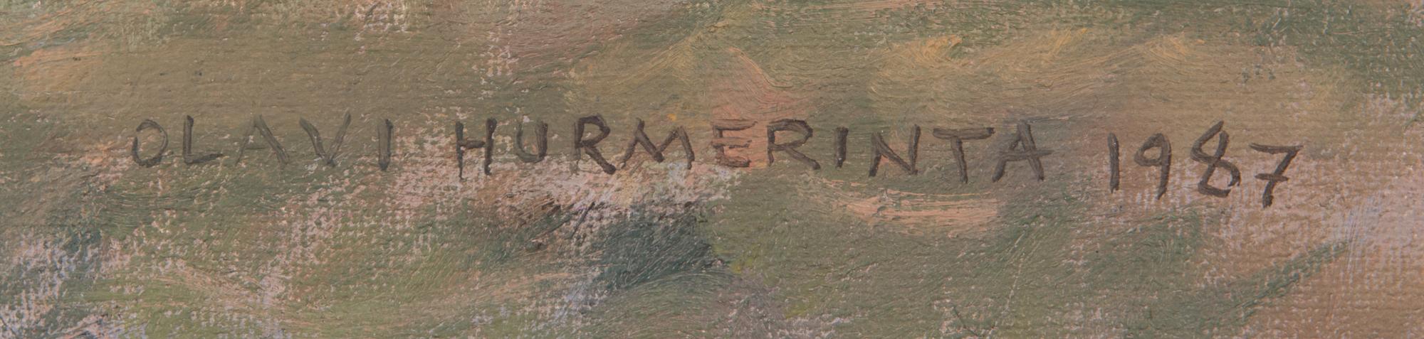 Olavi Hurmerinta, oil on canvas, signed and dated 1987.