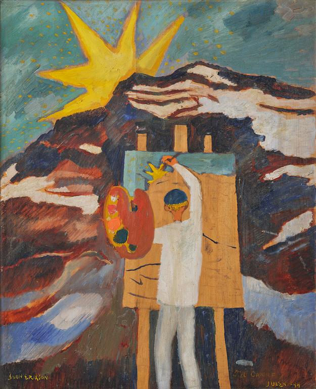 Sven X:et Erixson, The artist at his easel.