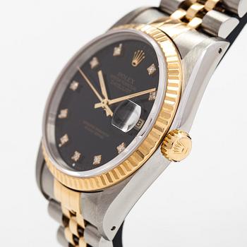 Rolex, Oyster Perpetual, Datejust, rannekello, 36 mm.