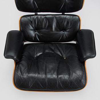 Charles and Ray Eames, a 1960s 'Lounge chair' and stool for Herman Miller.