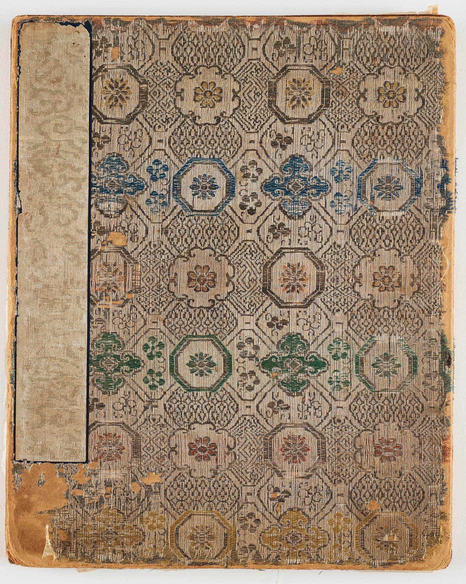 Okänd konstnär, akvarell och tusch på siden, tre stycken i bok. Qingdynastin, 1800-tal.