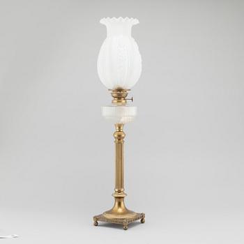 A paraffin lamp by Arvid Böhlmark in Stockholm, made around year 1900.