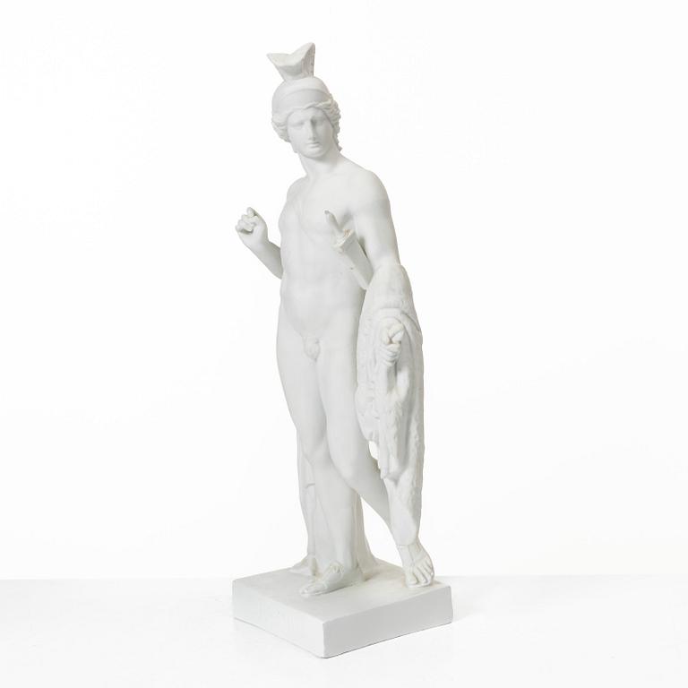 Bertel Thorvaldsen, after, a bisquit porcelain figurin, 'Jason and the golden fleece'.