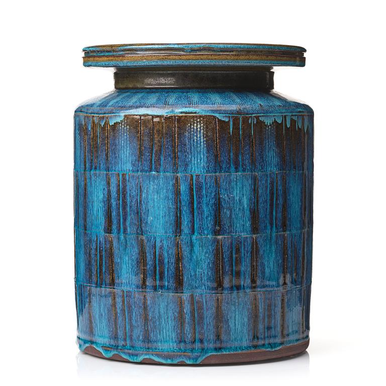 Wilhelm Kåge, a "Farsta" stoneware jar, Gustavsberg studio, Sweden 1959.