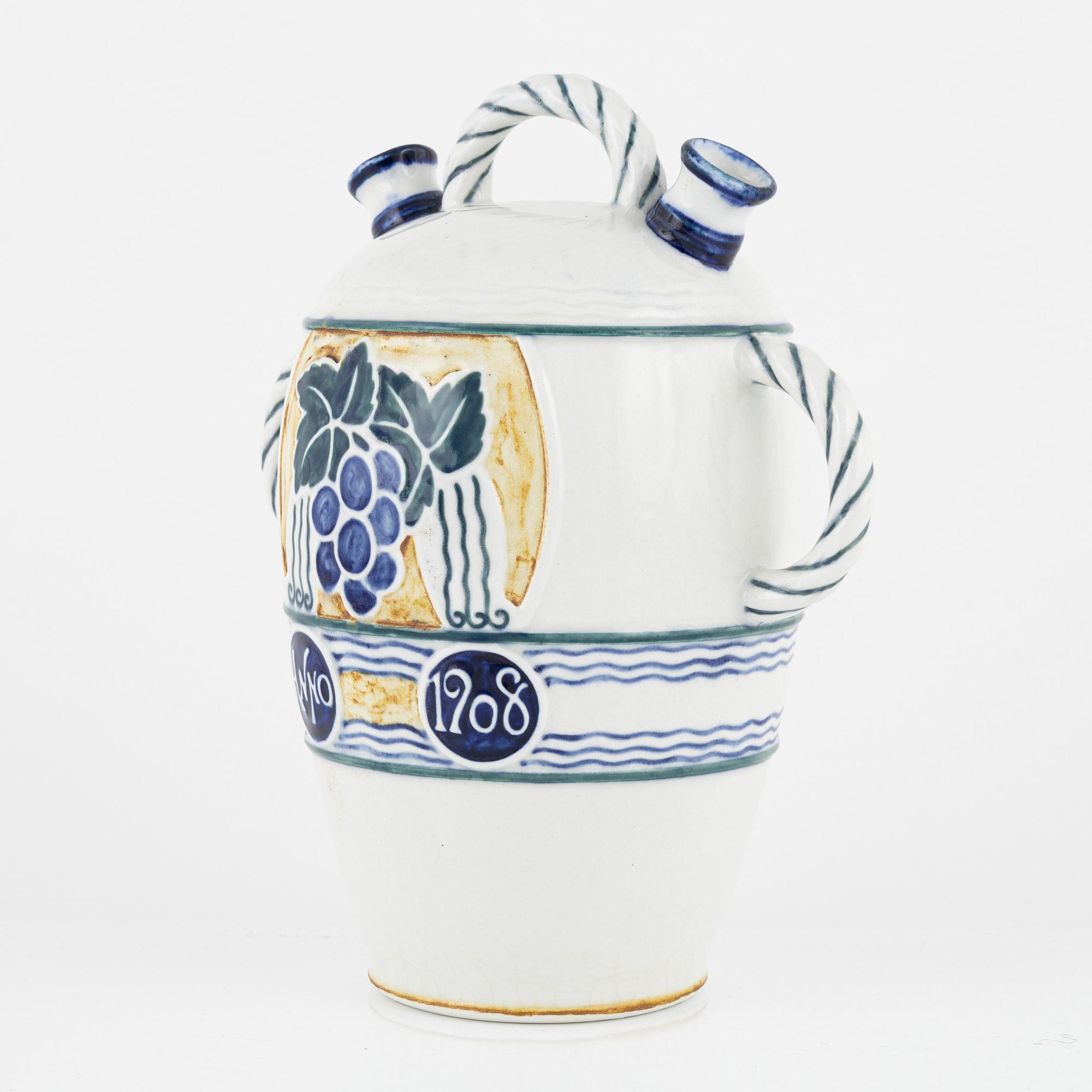 Alf Wallander, an Art Nouveau jar, Rörstrand, around the year 1900.