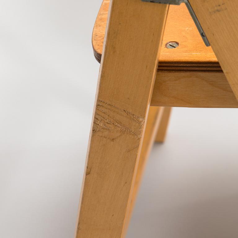 Six 1960s folding chairs for SOK Vaajakosken tehtaat.