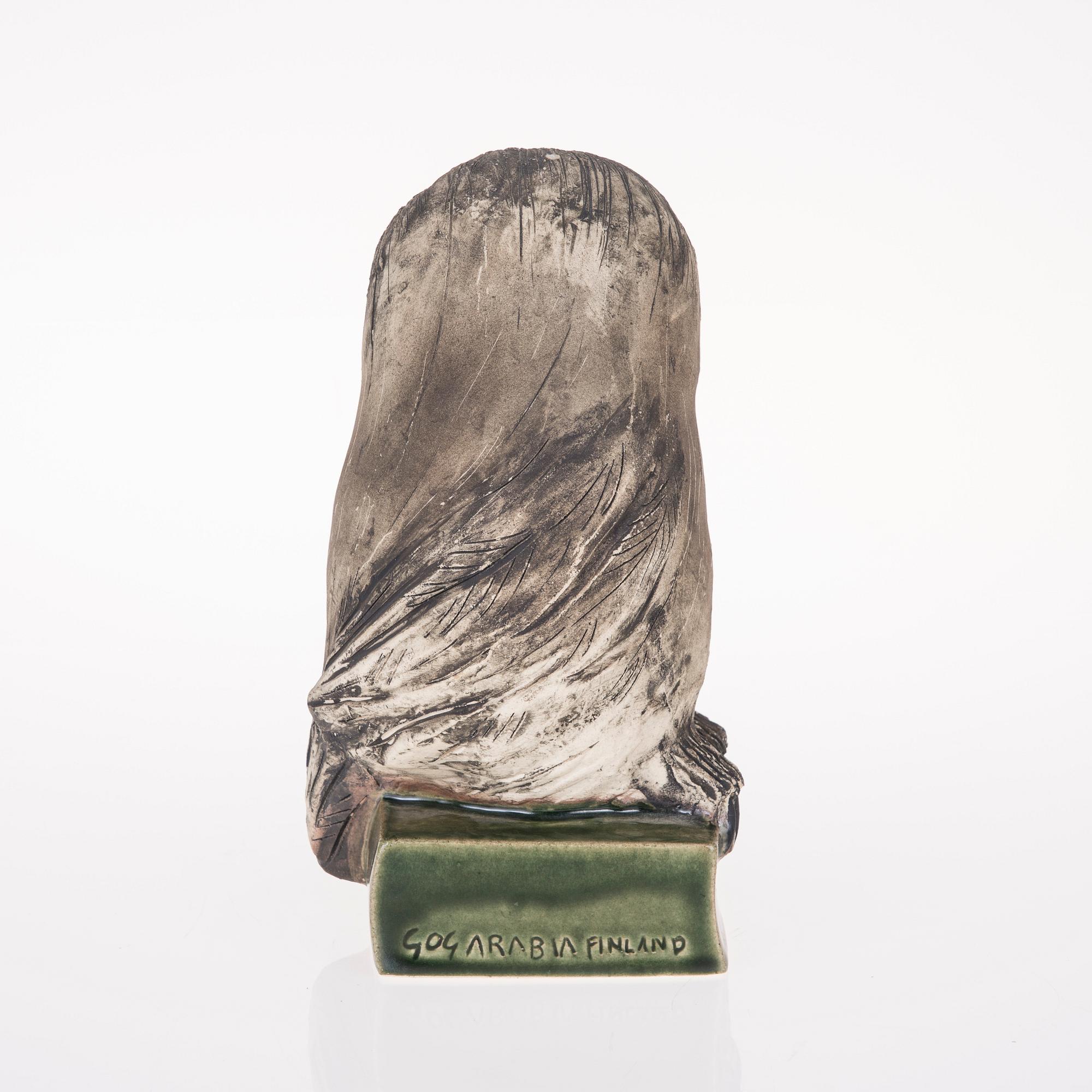 GUNVOR OLIN-GRÖNQVIST, skulptur, keramik, signerad i godset GOG Arabia Finland.