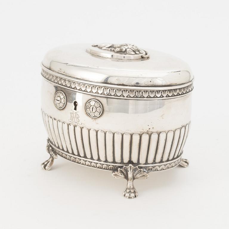 Sockerskrin, silver, gustaviansk stil, Norrköping 1916.