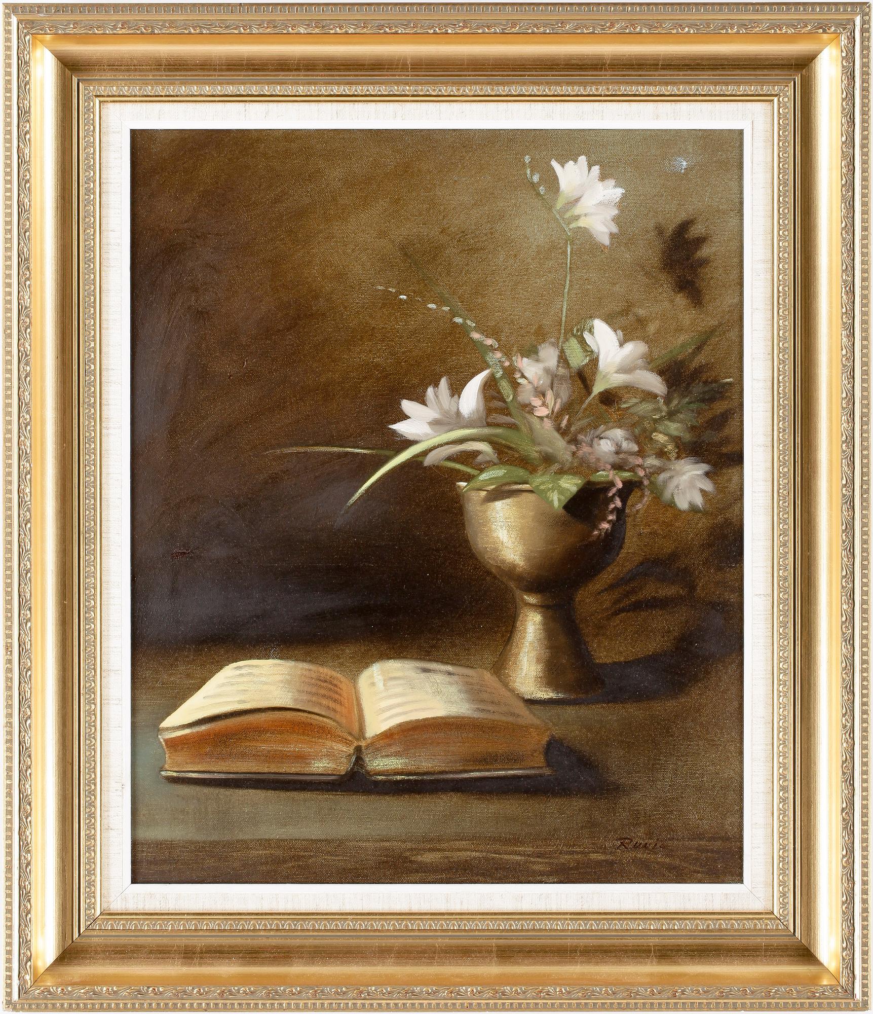 OKÄND KONSTNÄR, olja på duk, otydligt signerad, 1900-talets andra hälft.