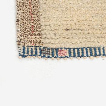 Märta Måås-Fjetterström, a carpet, 'Rutig vit halvflossa', knotted pile in relief, c 196 x 132,5 cm, signed AB MMF.