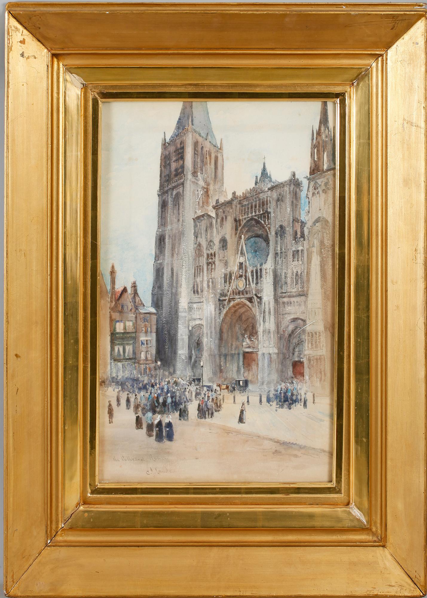 CHARLES JAMES LAUDER, akvarell, sign.