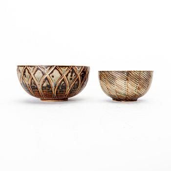 A set of two Axel Salto Royal Copenhagen  stoneware bowls later part of the 20th century.