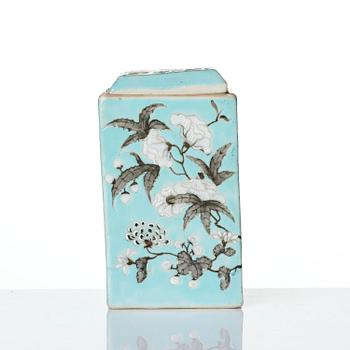 Skål med lock samt ask med lock, porslin. Qingdynastin, Guangxu (1875-1908).