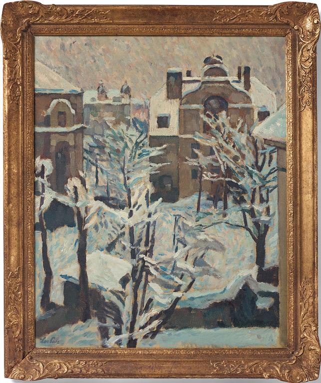 Leo Putz, "Stadtgarten im Schnee".