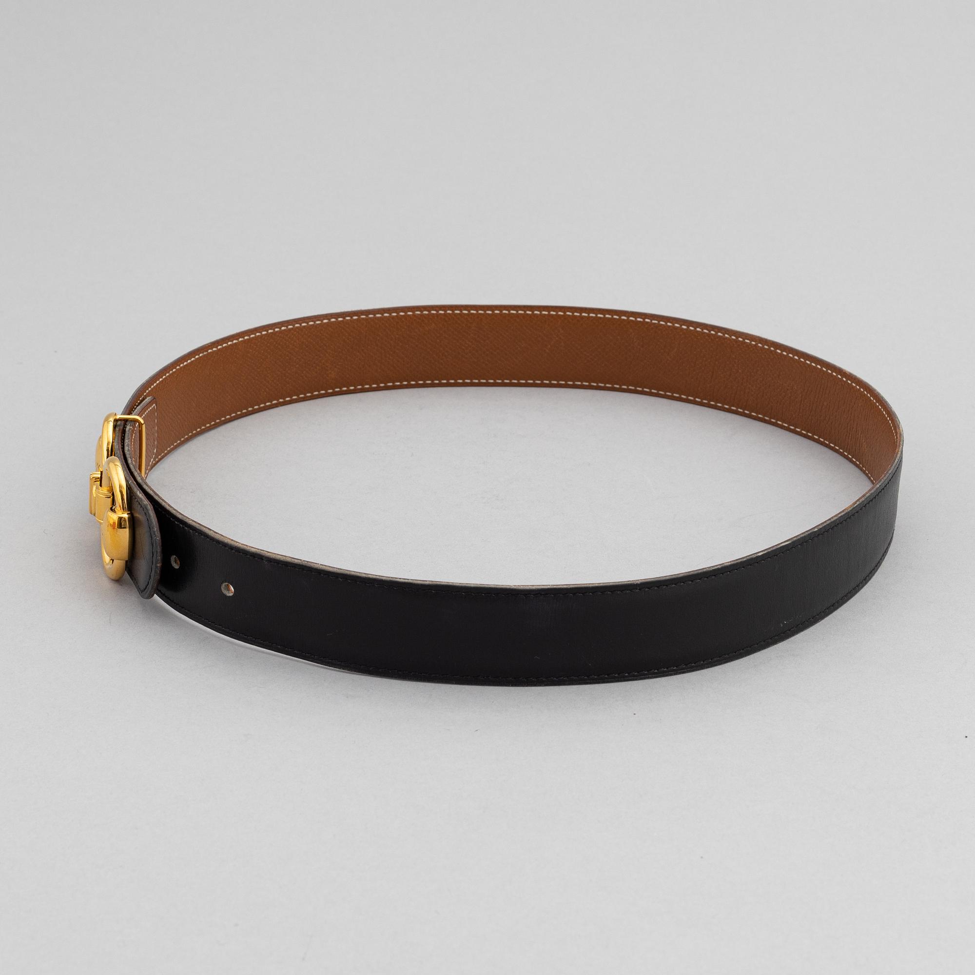 Hermès, a reversible leather belt, 1995.