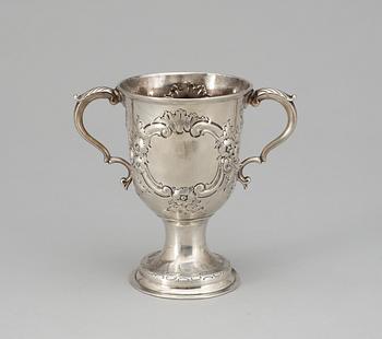 A silver goblet. Makers mark WR Peaston, London 1771.